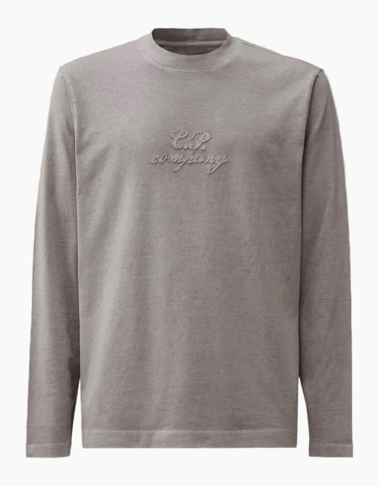 Long Sleeve 20/1 Jersey Embroidered Logo T-Shirt