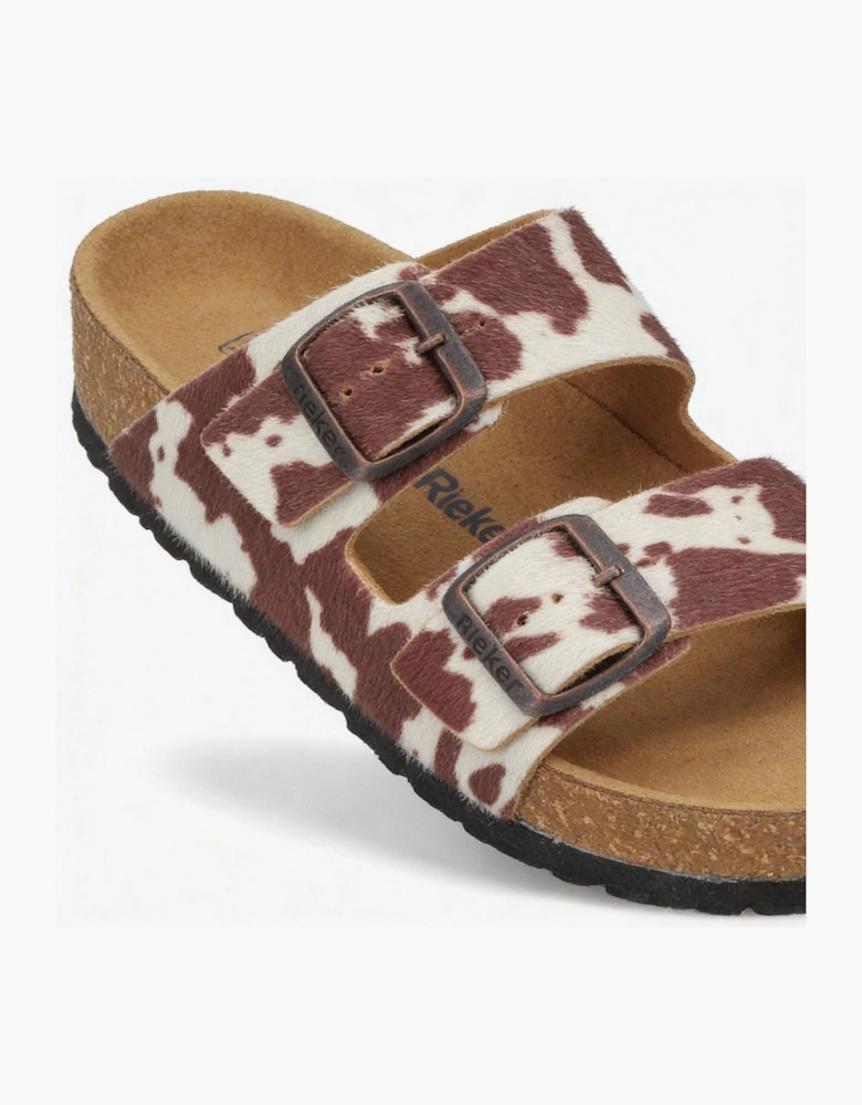 Rieker V6391 Womens Cross Strap Sandals Multi
