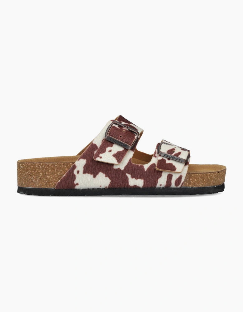 Rieker V6391 Womens Cross Strap Sandals Multi