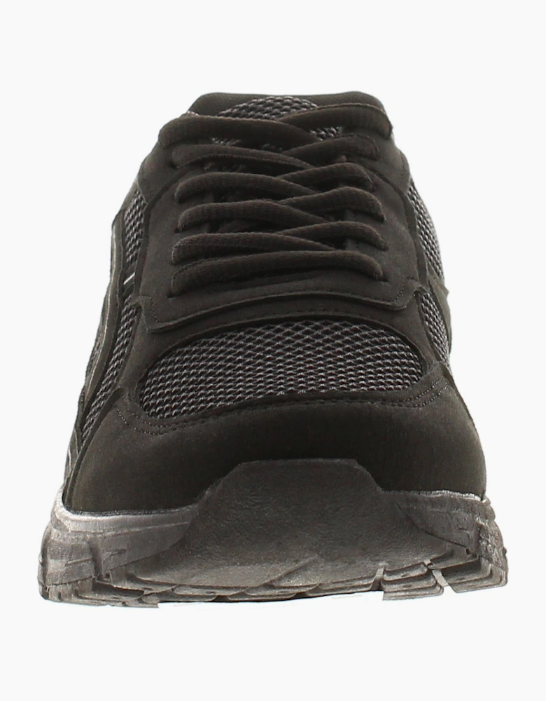 SURGE Mens Leightweight Trainers Rev Lace Up black UK Size