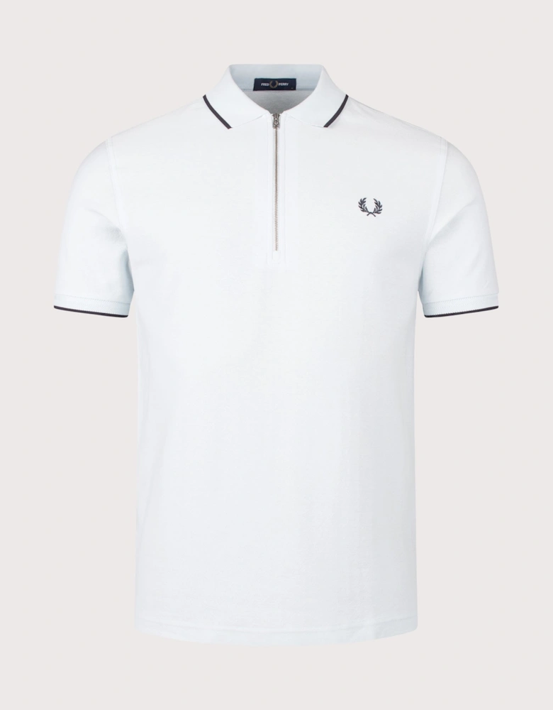 Regular Fit Crepe Piqué Polo Shirt