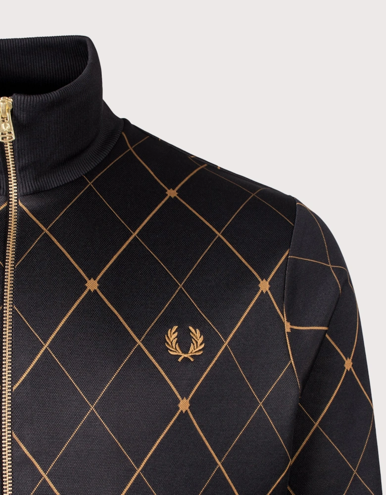 Regular Fit Argyle Track Jacket