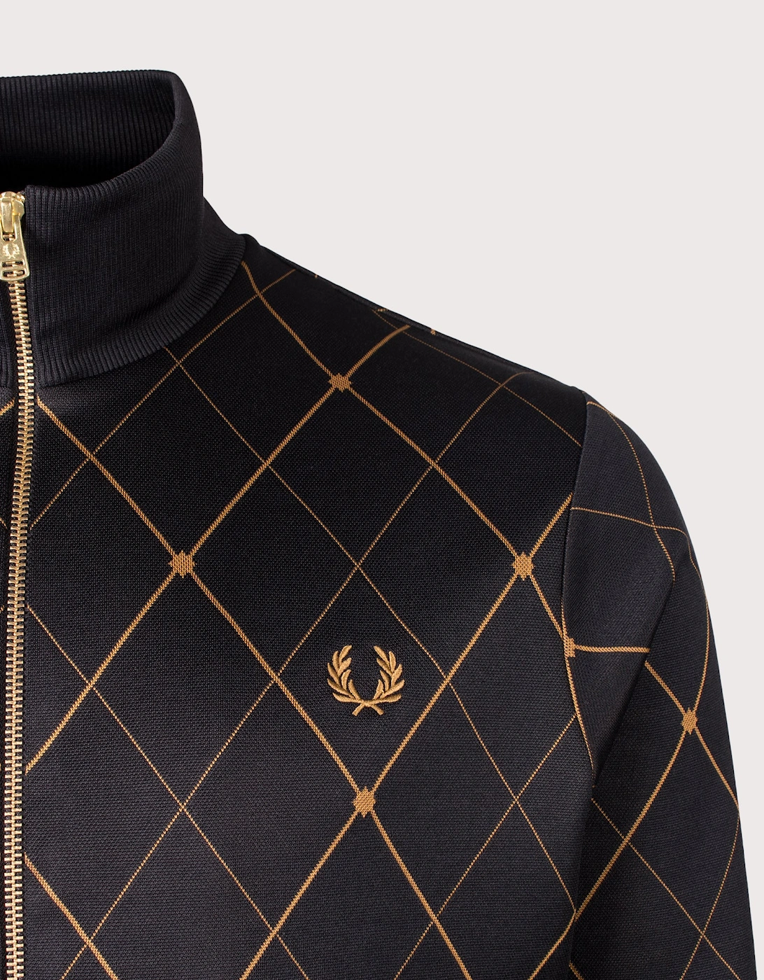 Regular Fit Argyle Track Jacket