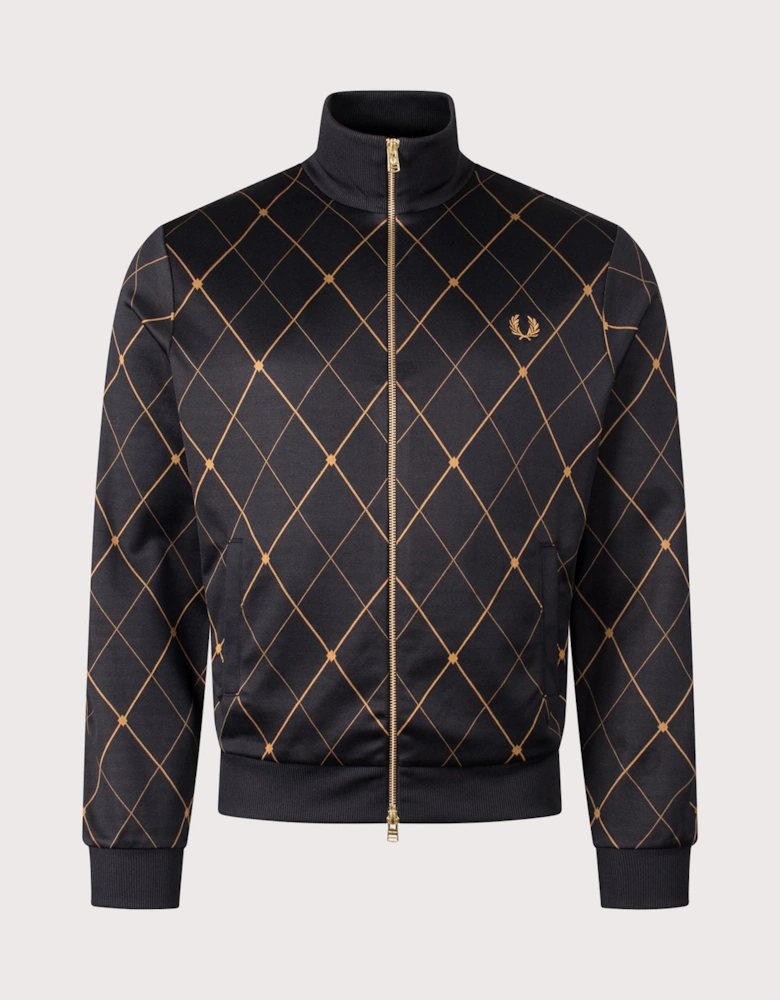 Regular Fit Argyle Track Jacket