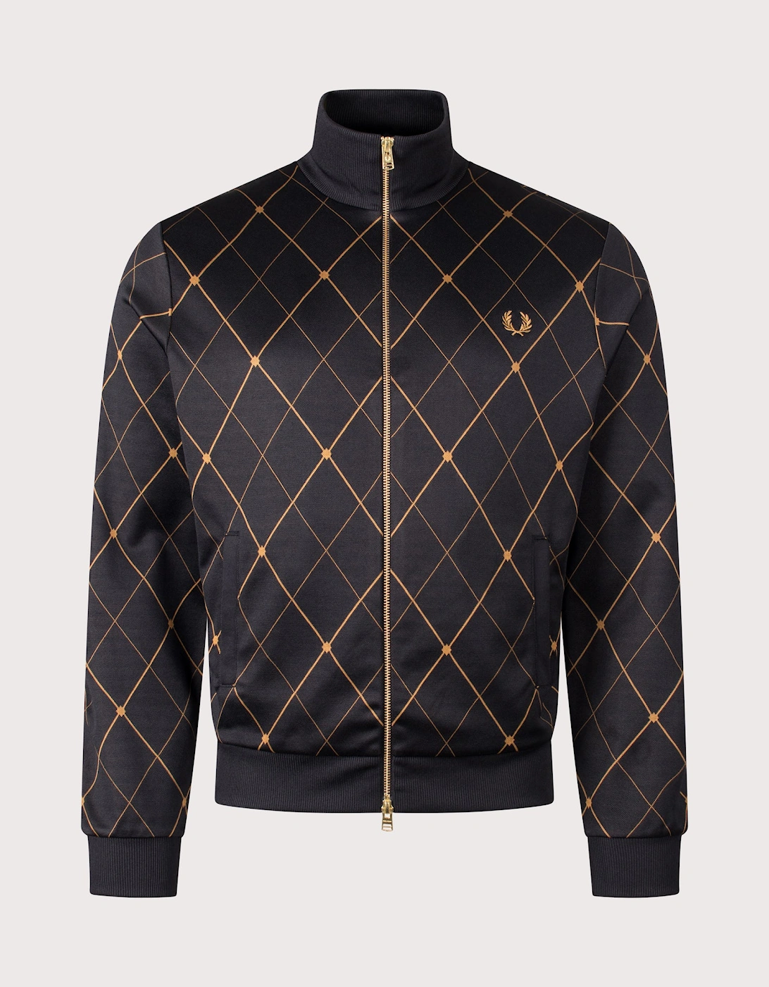 Regular Fit Argyle Track Jacket