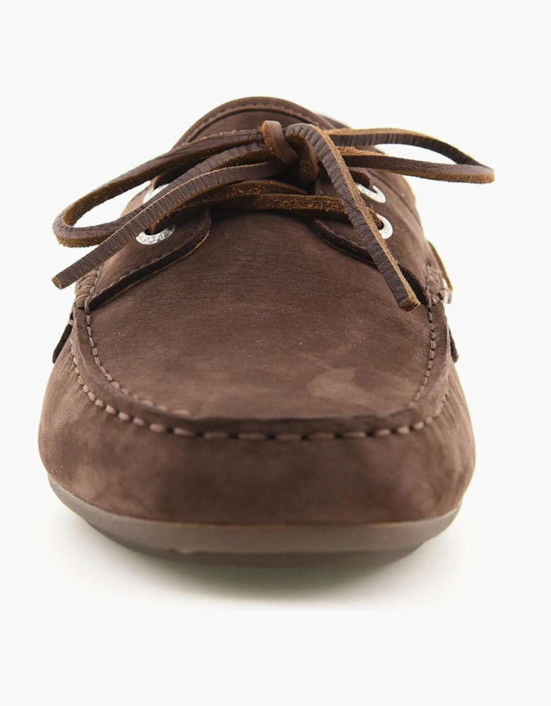 Sperry Orland 2-Eye Driver Leather Men's Brown Boat Shoes