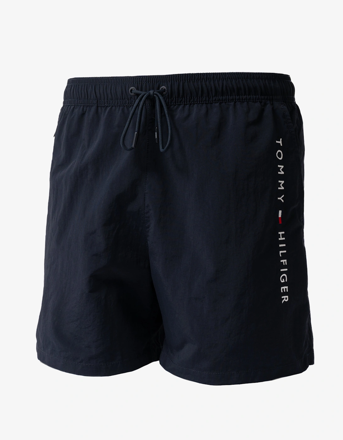 Tommy Hilfiger Logo Zip Pocket Mens Drawstring Swimming Shorts - Desert Sky