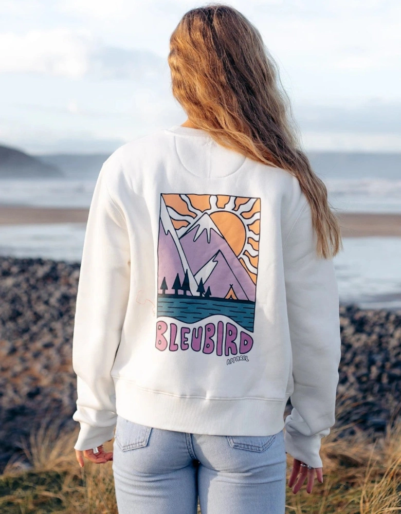 Bleubird Womens Solace Cropped Crew Sweatshirt