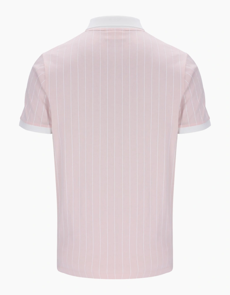 BB1 Classic Stripe Polo Shirt | Misty  Lilac White