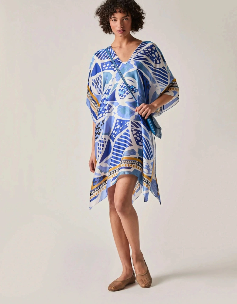 Blue Petal Mosaic Kaftan