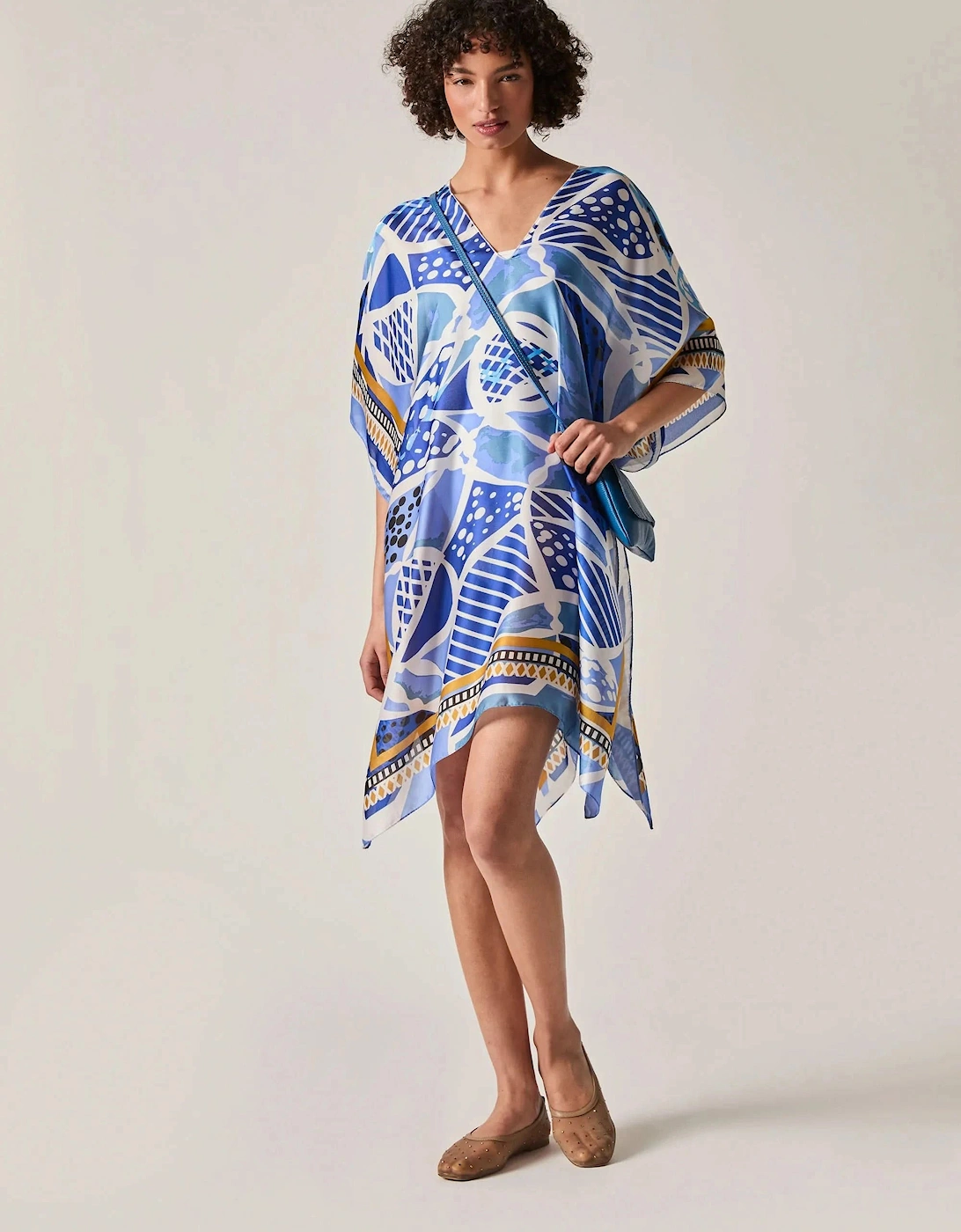 Blue Petal Mosaic Kaftan
