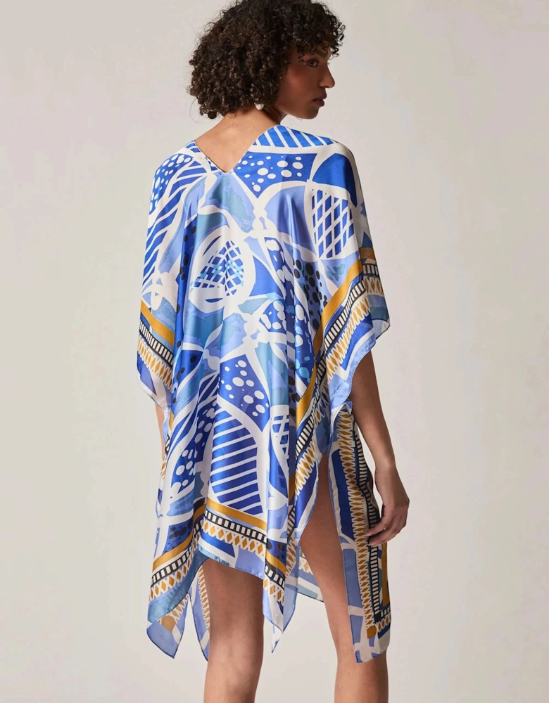 Blue Petal Mosaic Kaftan