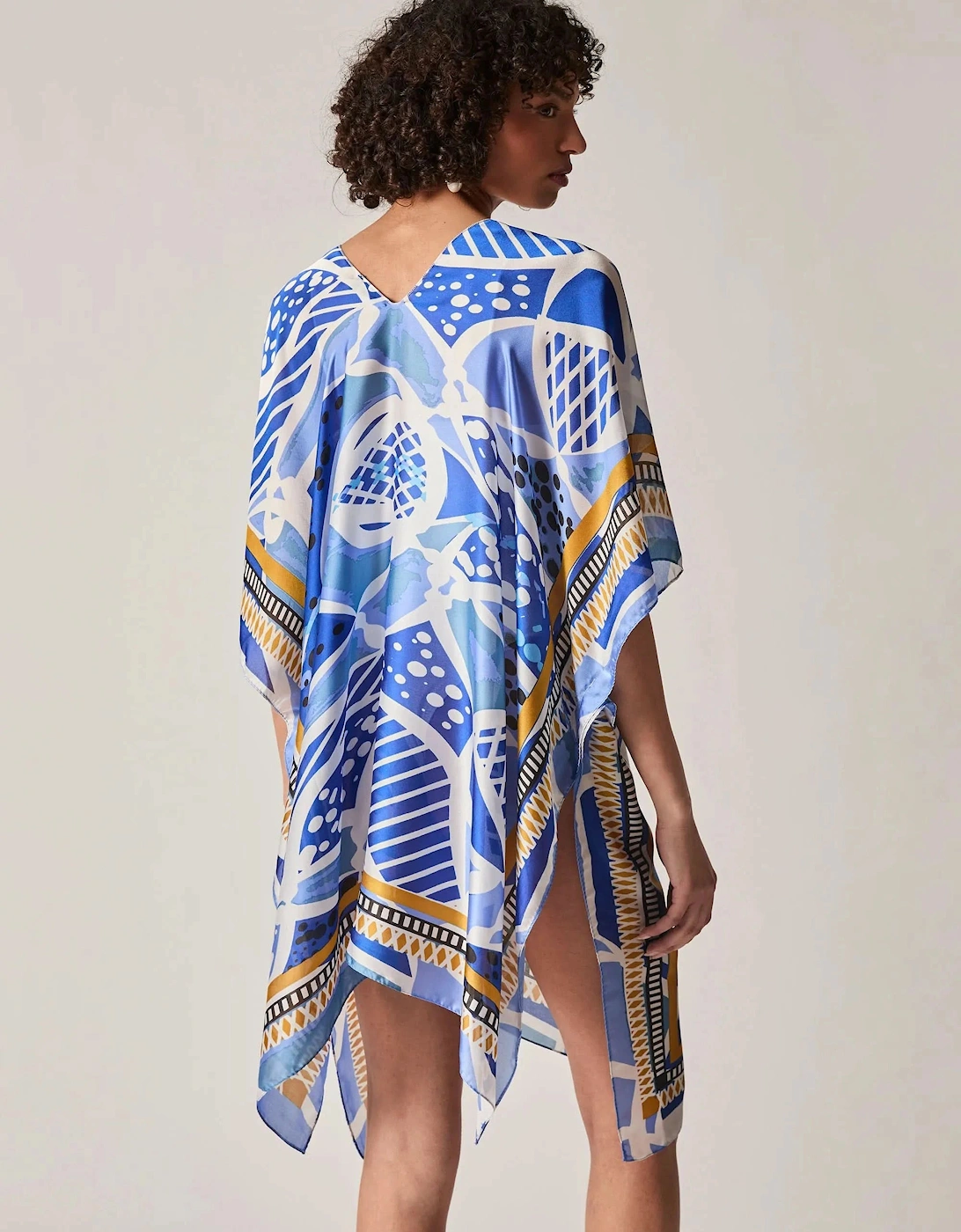 Blue Petal Mosaic Kaftan