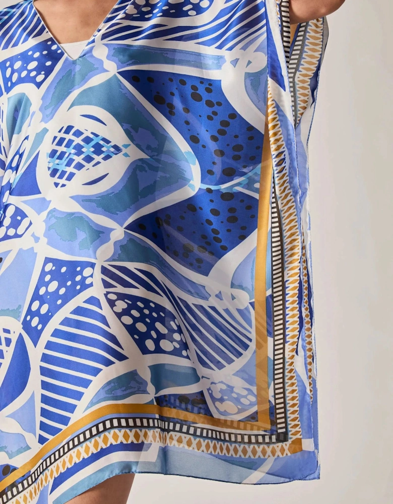 Blue Petal Mosaic Kaftan