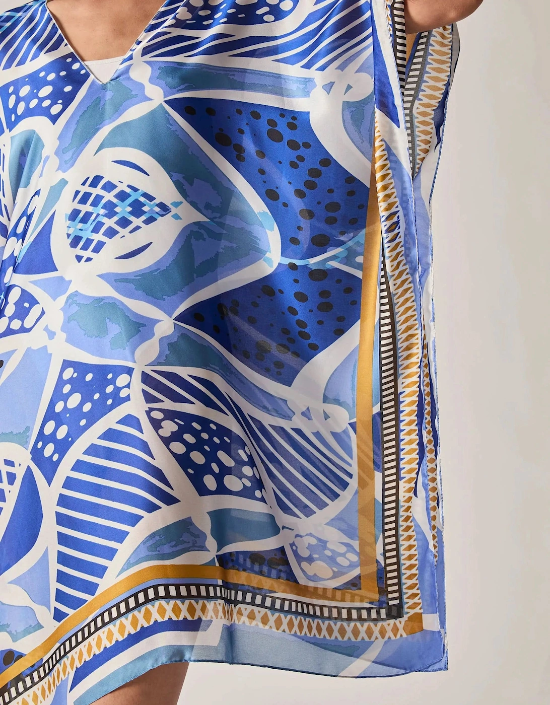 Blue Petal Mosaic Kaftan