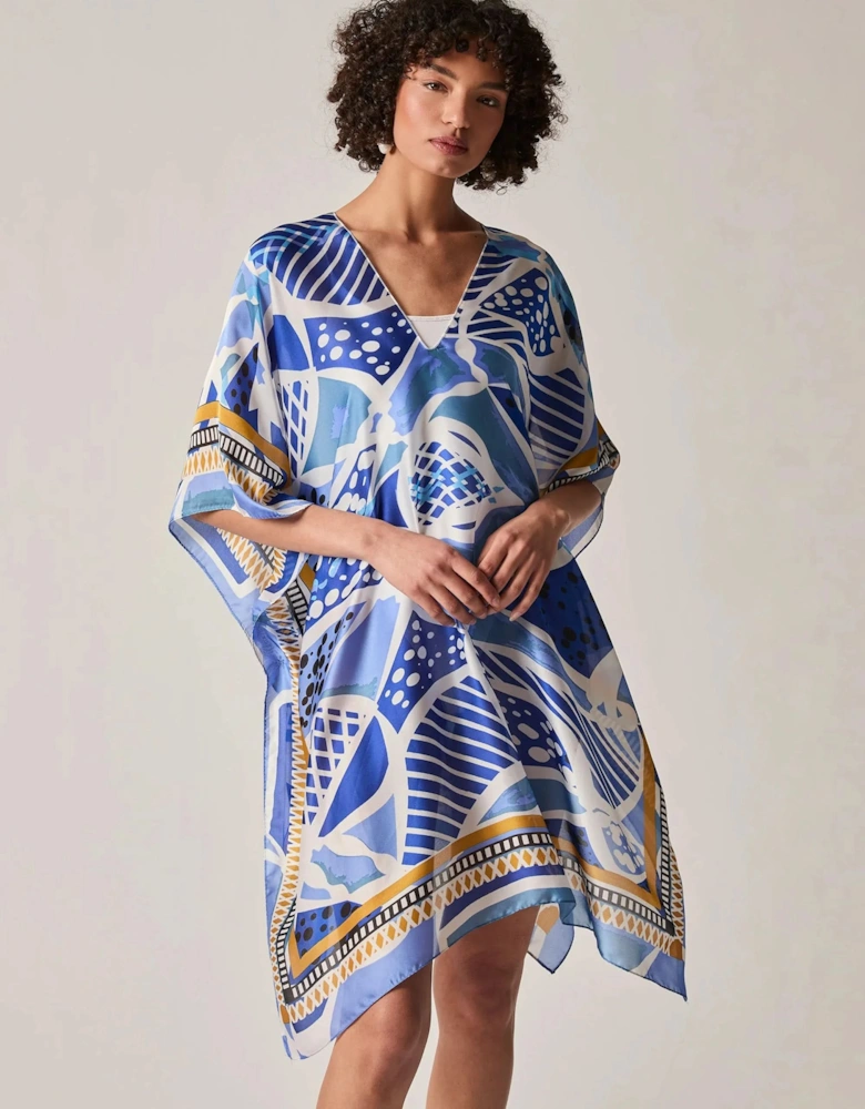 Blue Petal Mosaic Kaftan