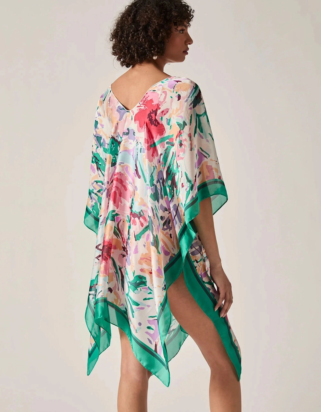 Green Floral Mosaic Kaftan