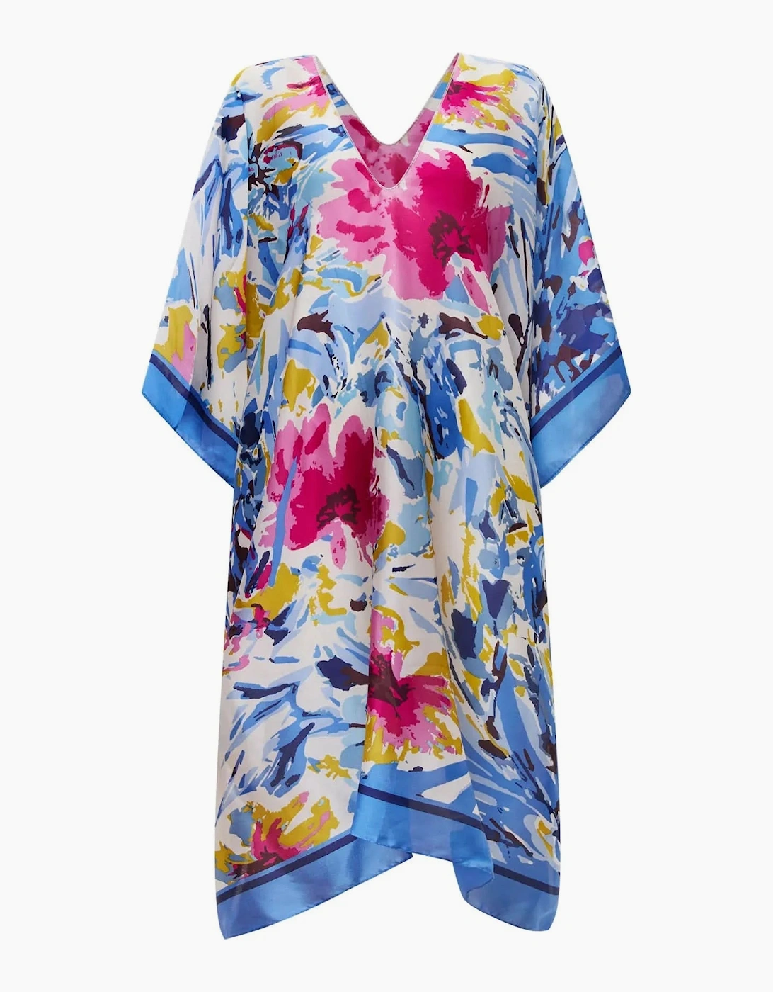 Blue Floral Mosaic Kaftan