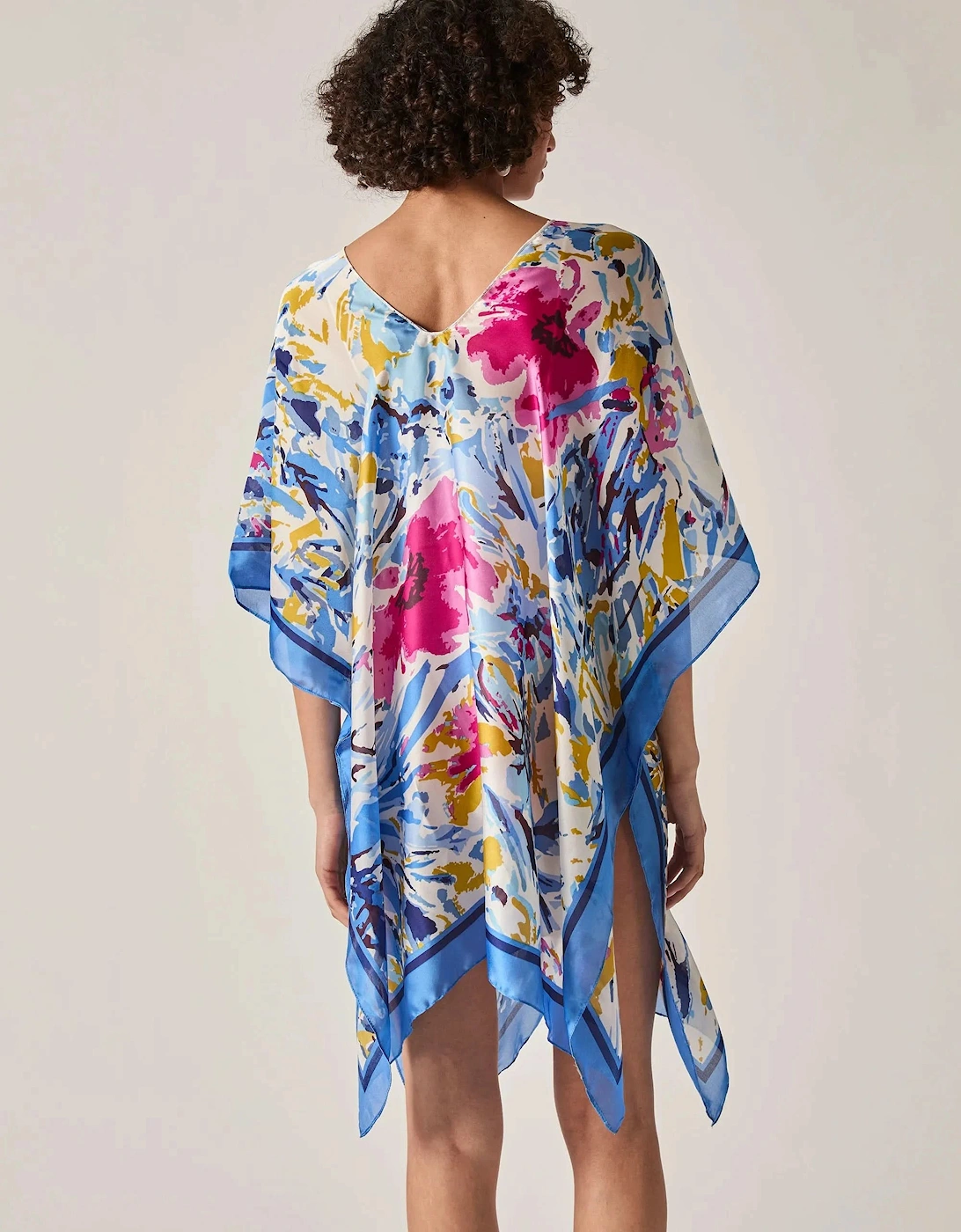 Blue Floral Mosaic Kaftan