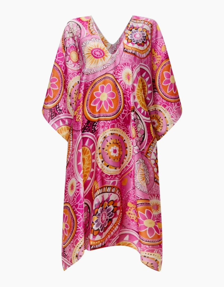 Pink Mandala Print Kaftan