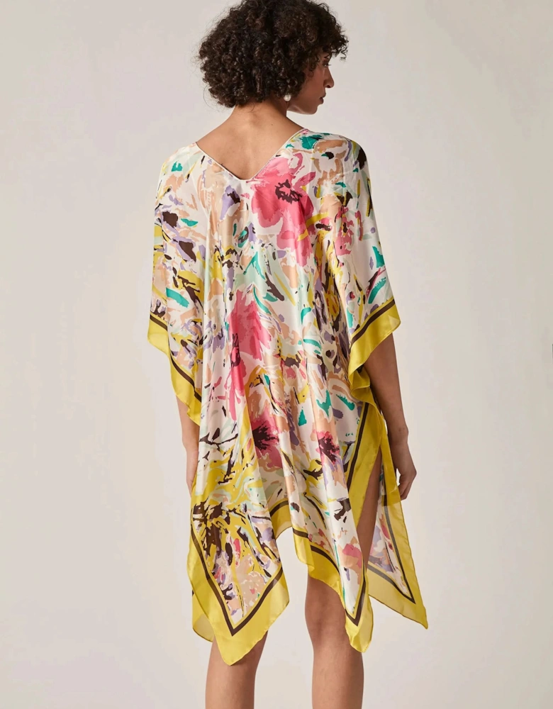 Yellow Floral Mosaic Kaftan