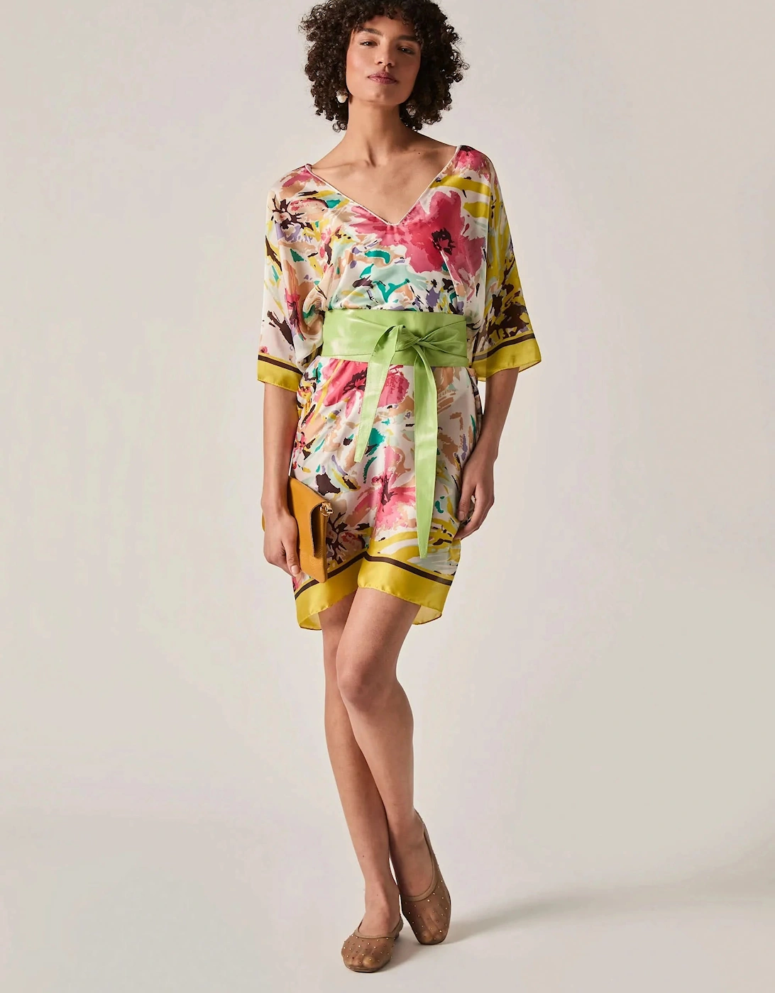 Yellow Floral Mosaic Kaftan, 7 of 6