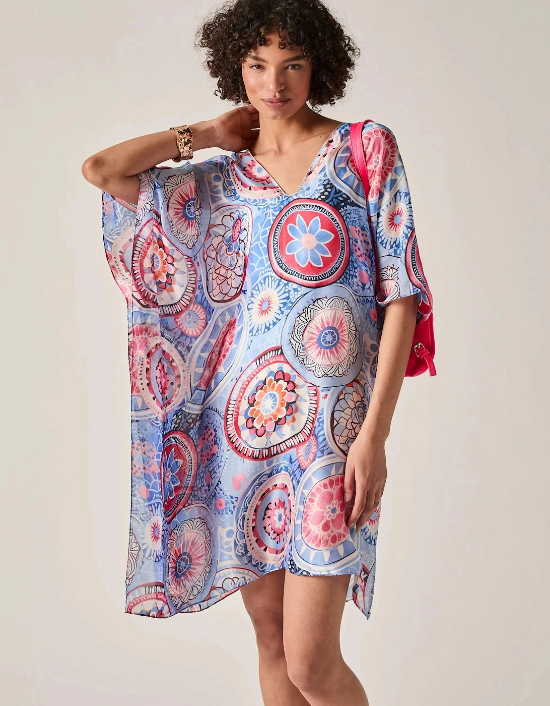 Blue Mandala Print Kaftan