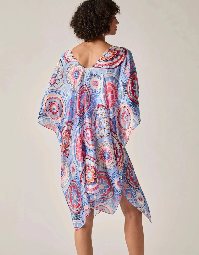 Blue Mandala Print Kaftan