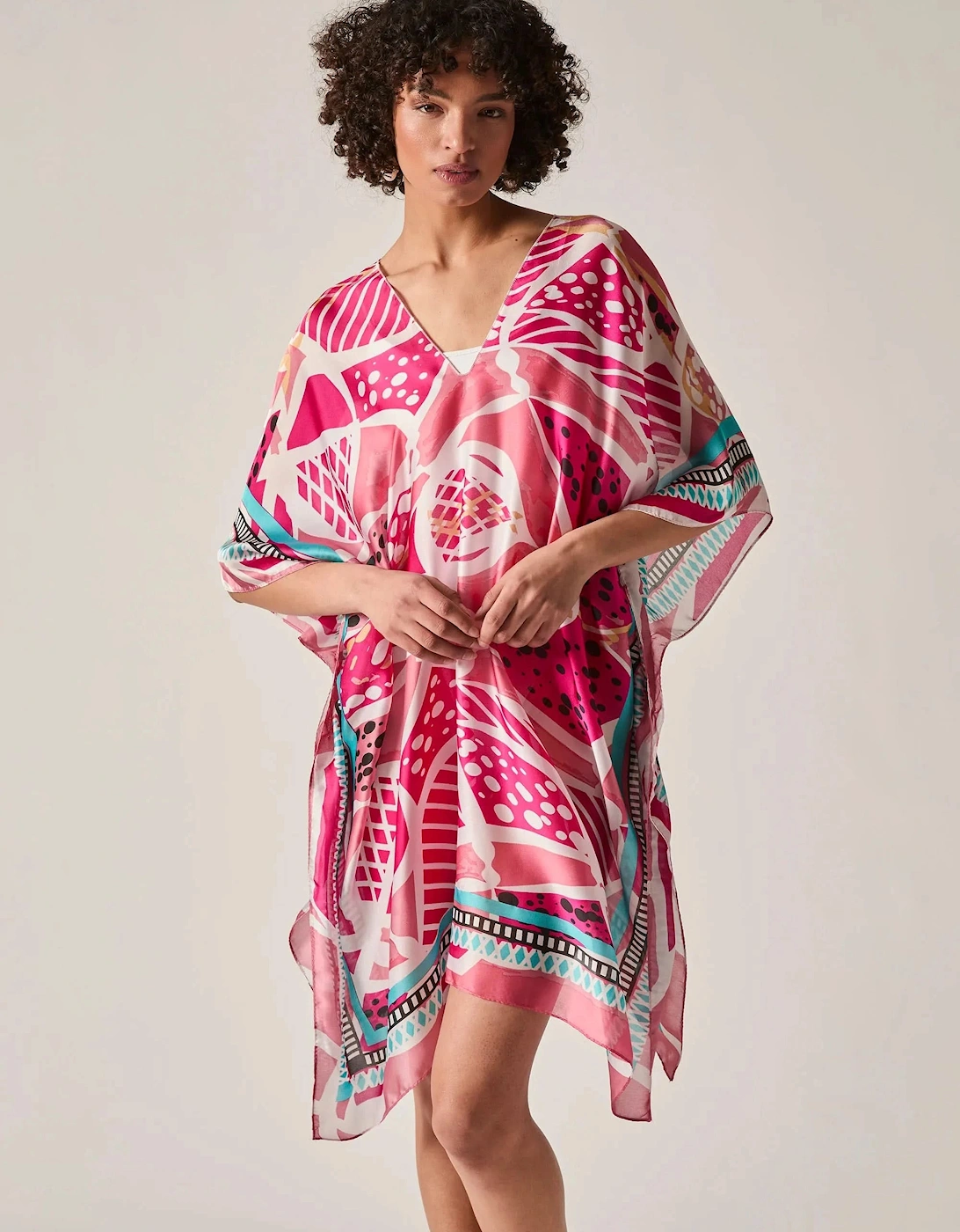 Pink Petal Mosaic Kaftan