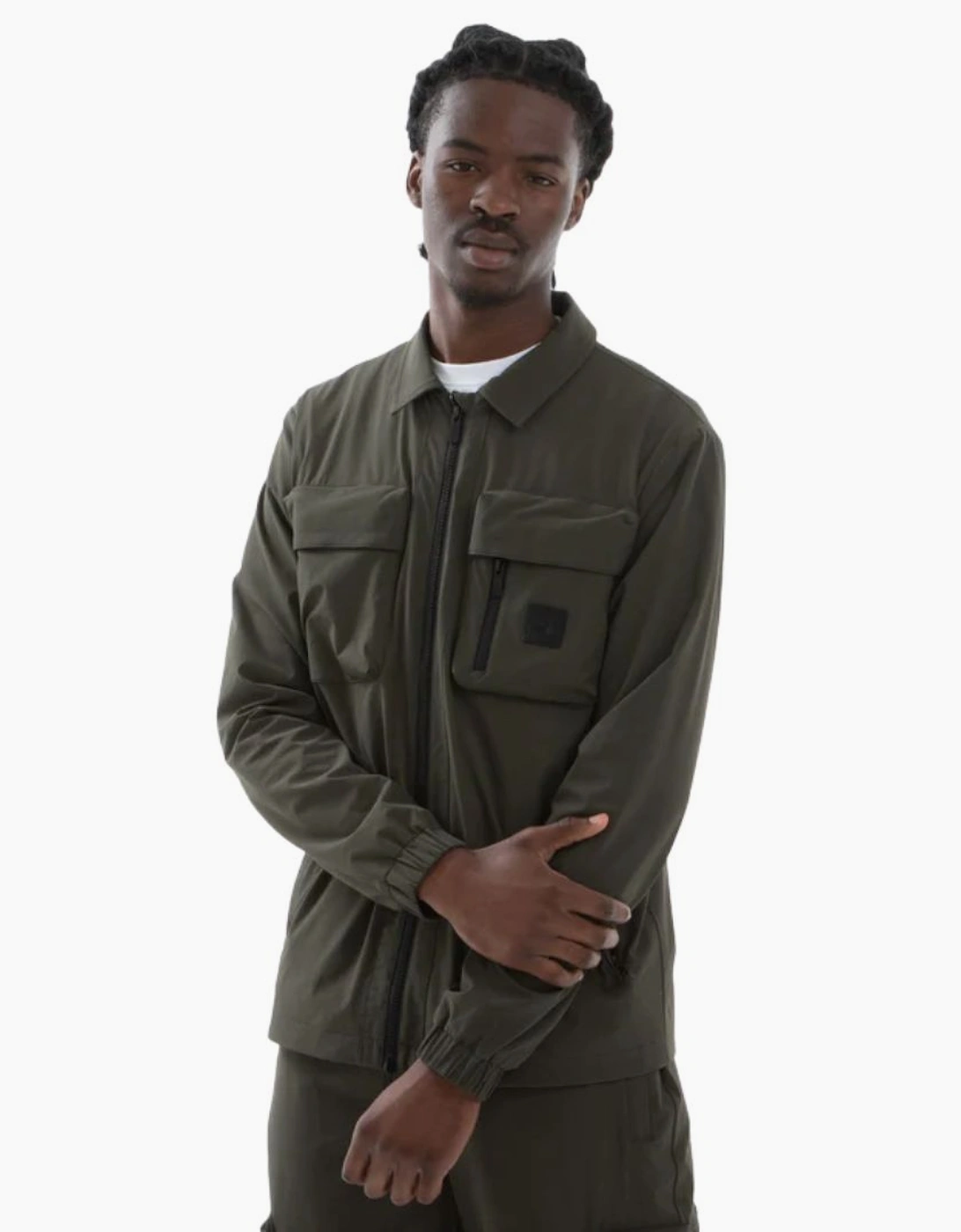 Peaceful Hooligan Hawthorn Dark Khaki Overshirt, 5 of 4