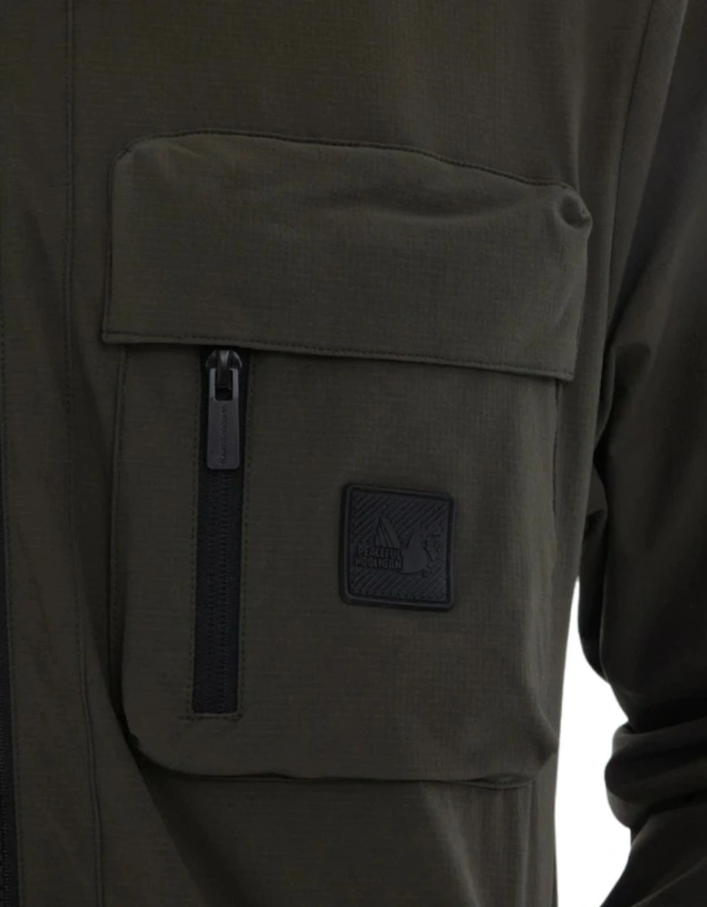 Peaceful Hooligan Hawthorn Dark Khaki Overshirt