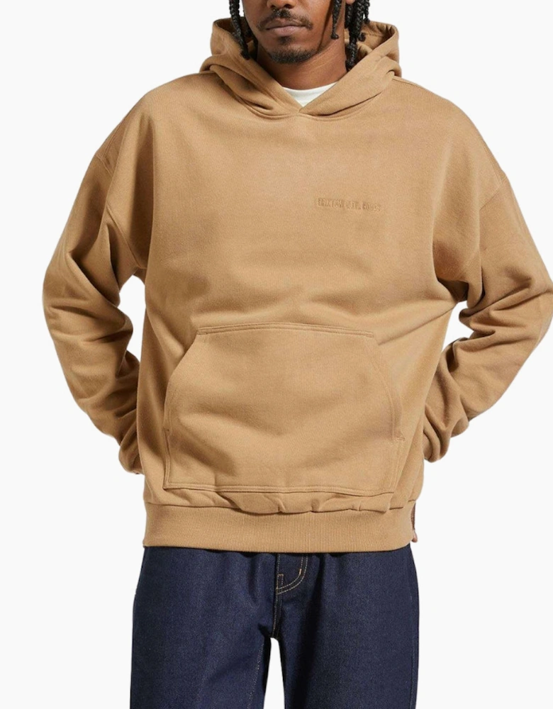 Brixton Embroidered Heavyweight Oversized Sand Hoodie