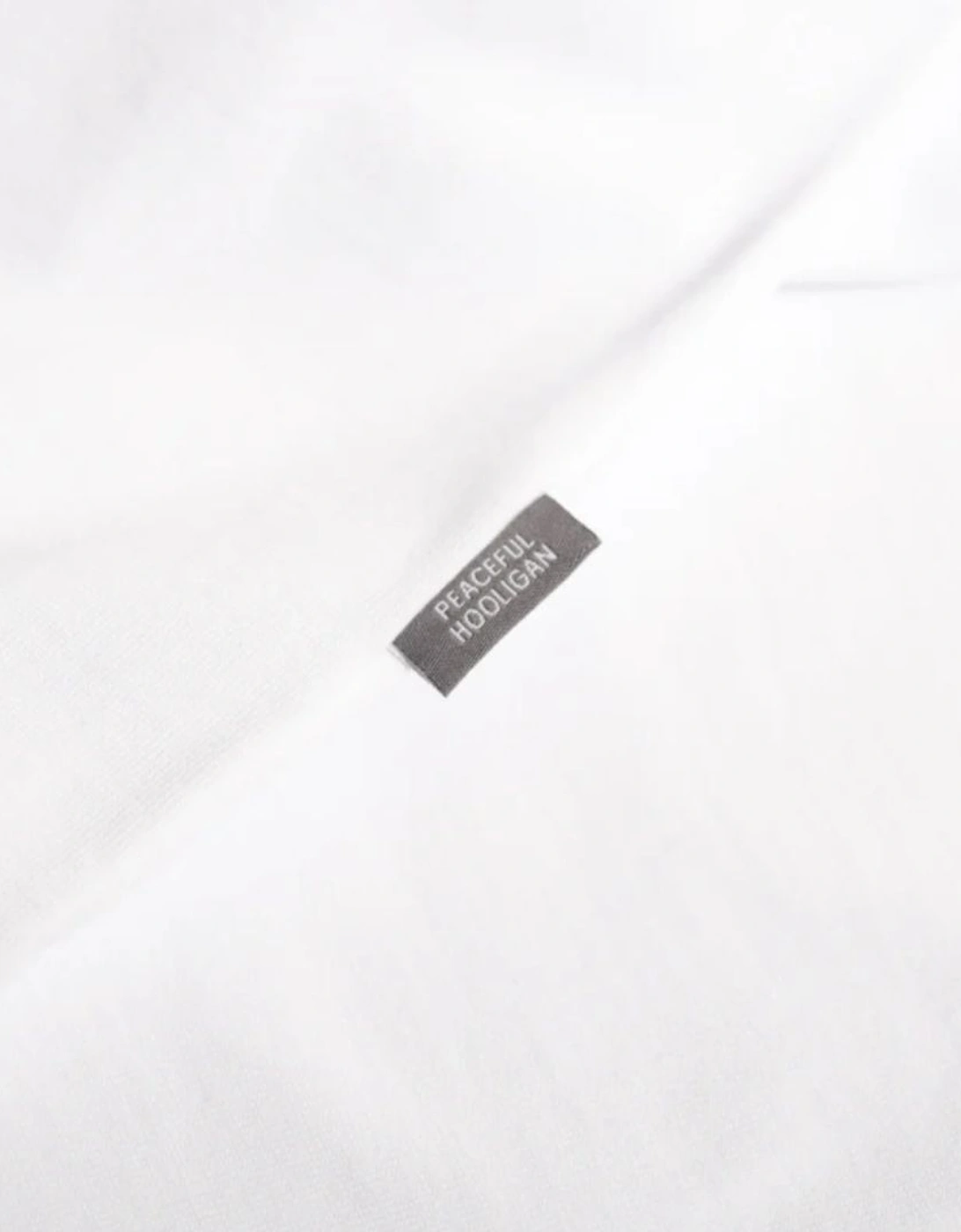 Peaceful Hooligan Outline White T-Shirt