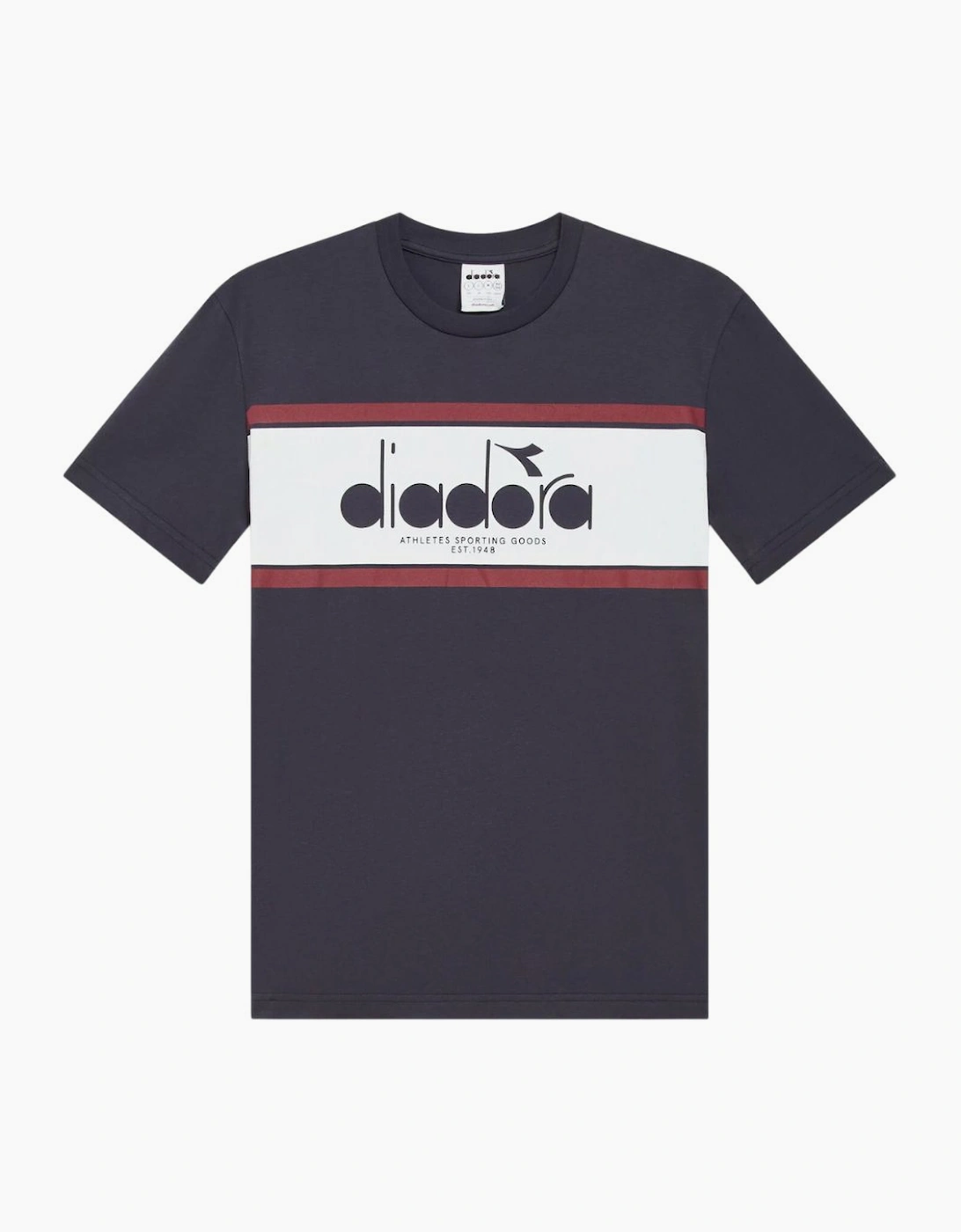 Diadora SS Logo Blue Denim/Optical White T-Shirt, 3 of 2