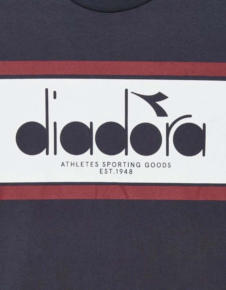 Diadora SS Logo Blue Denim/Optical White T-Shirt