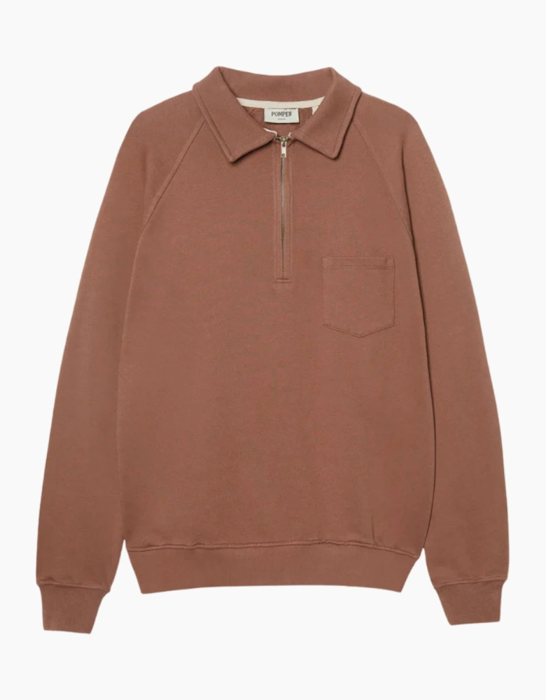 Pompeii Pocket Zipper Fudge Sweatshirt
