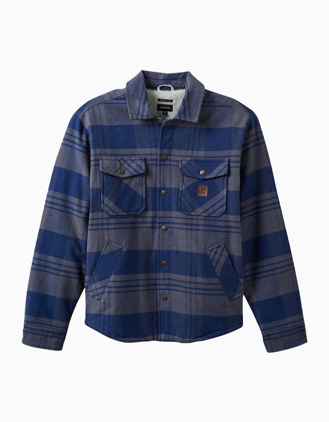 Brixton Plaid Durham Washed Navy/Beige Lined Jacket
