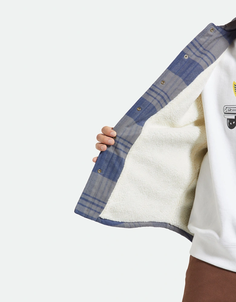Brixton Plaid Durham Washed Navy/Beige Lined Jacket