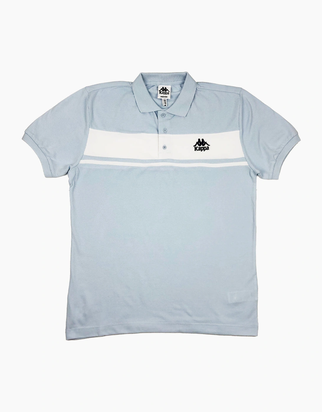 Kappa Authentic Urwen Chest Panel Sky Blue Polo Shirt, 3 of 2