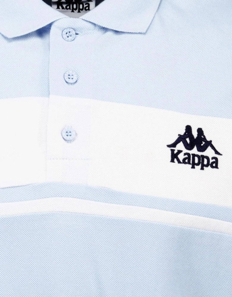 Kappa Authentic Urwen Chest Panel Sky Blue Polo Shirt