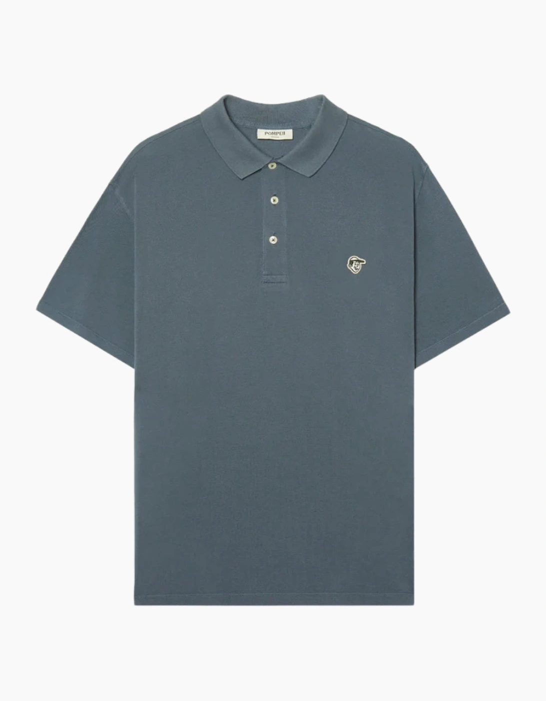 Pompeii Emilio Steel Blue Pique Polo, 4 of 3