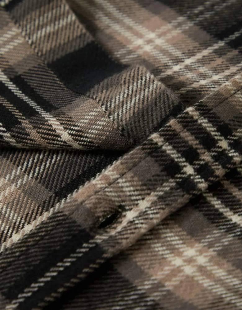 Brixton Bowery Black/Charcoal/Beige Flannel Shirt