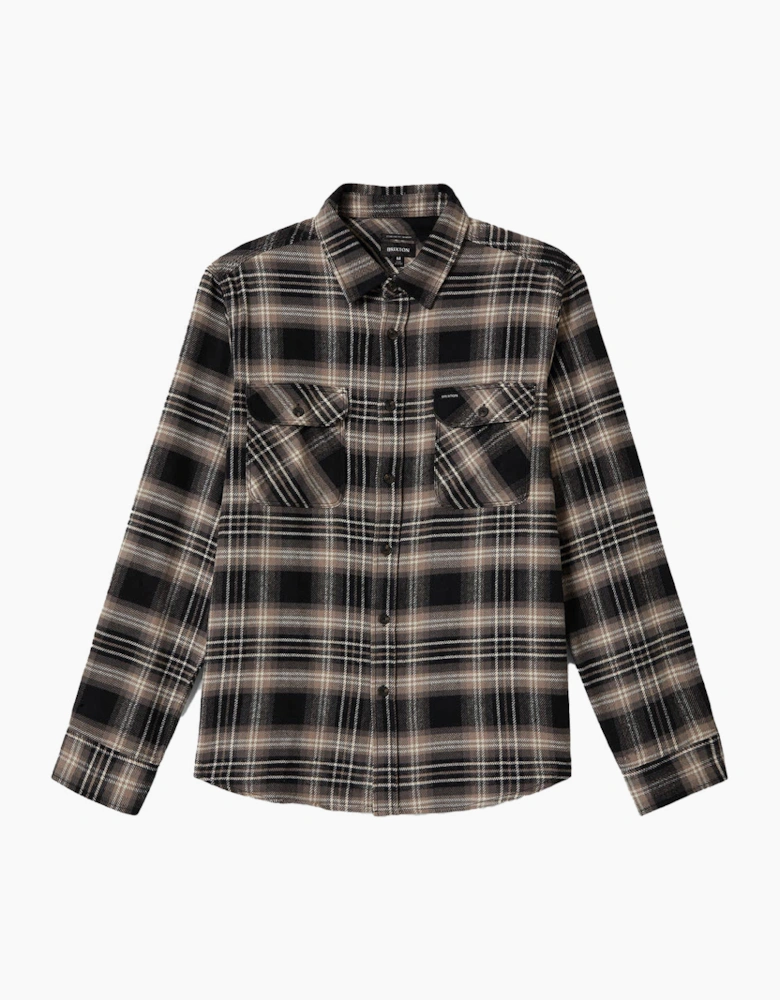 Brixton Bowery Black/Charcoal/Beige Flannel Shirt