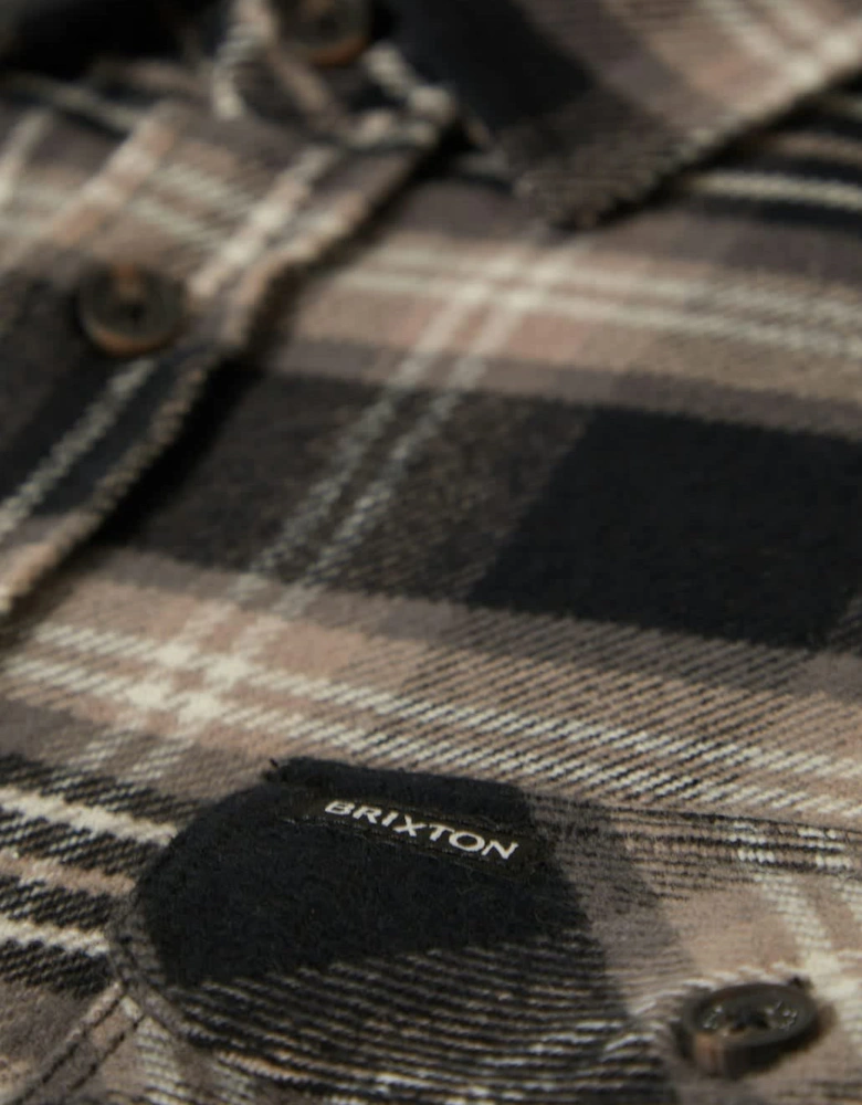 Brixton Bowery Black/Charcoal/Beige Flannel Shirt