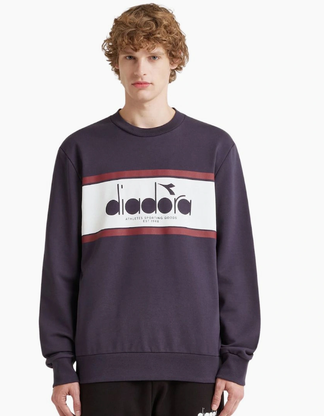 Diadora Crew Logo Empire Red Sweatshirt