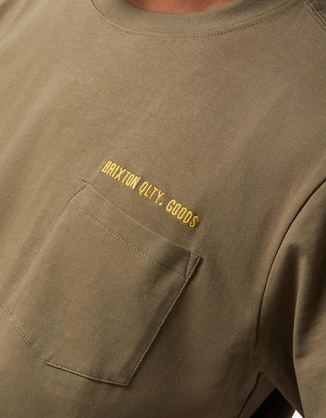 Brixton Embroidered Heavyweight Pocket Ivy Green T-Shirt