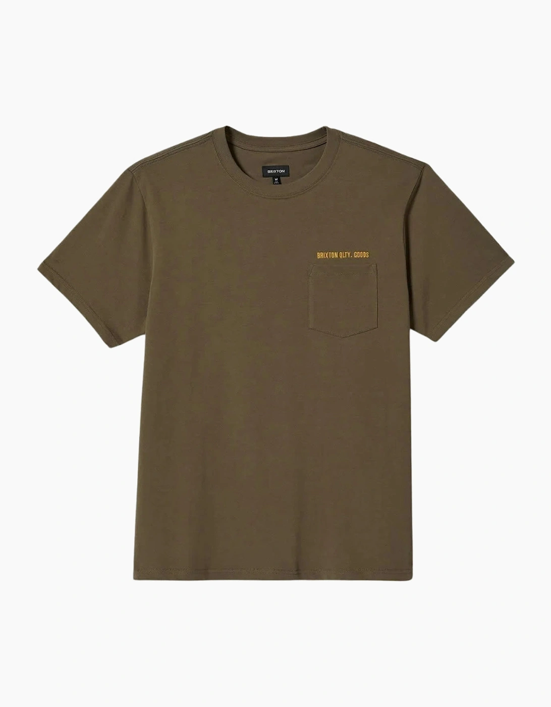 Brixton Embroidered Heavyweight Pocket Ivy Green T-Shirt, 3 of 2