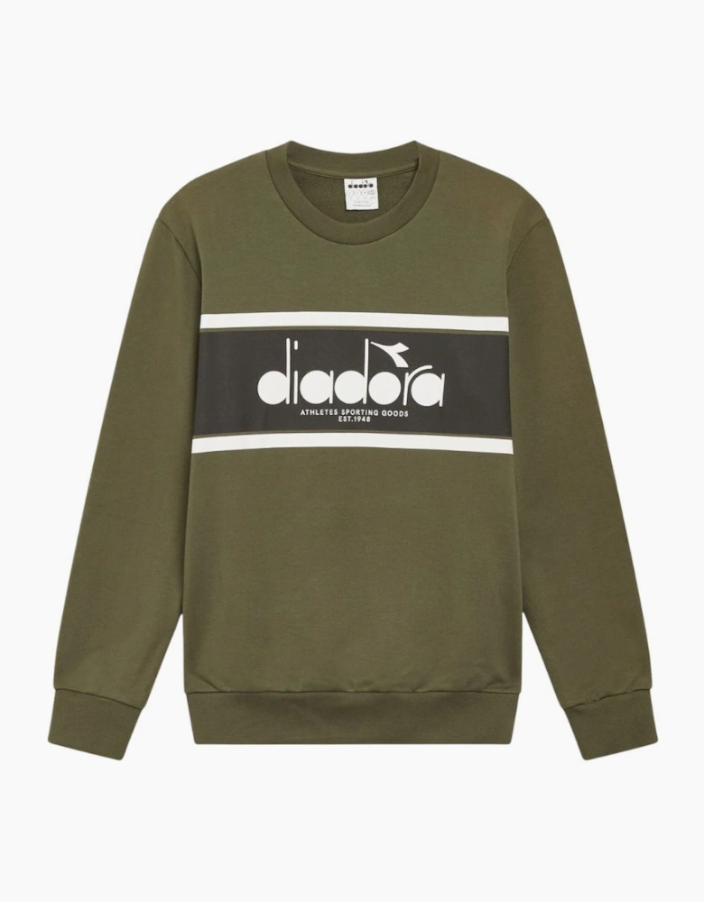 Diadora Crew Logo Green Rifle Sweatshirt