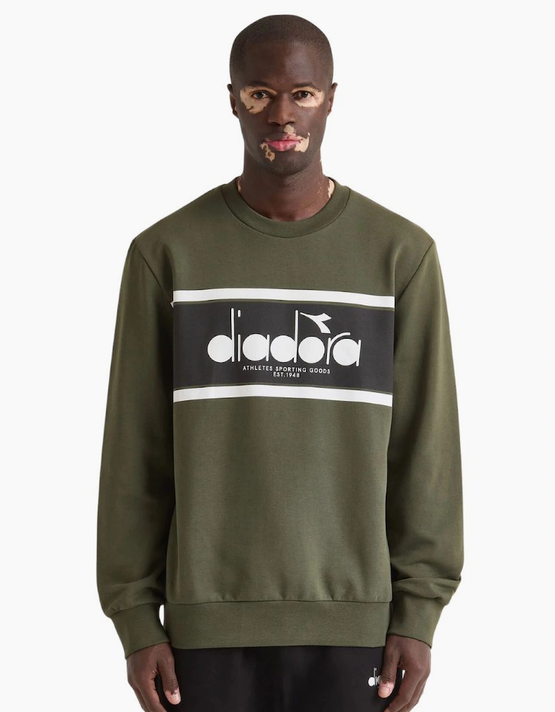 Diadora Crew Logo Green Rifle Sweatshirt