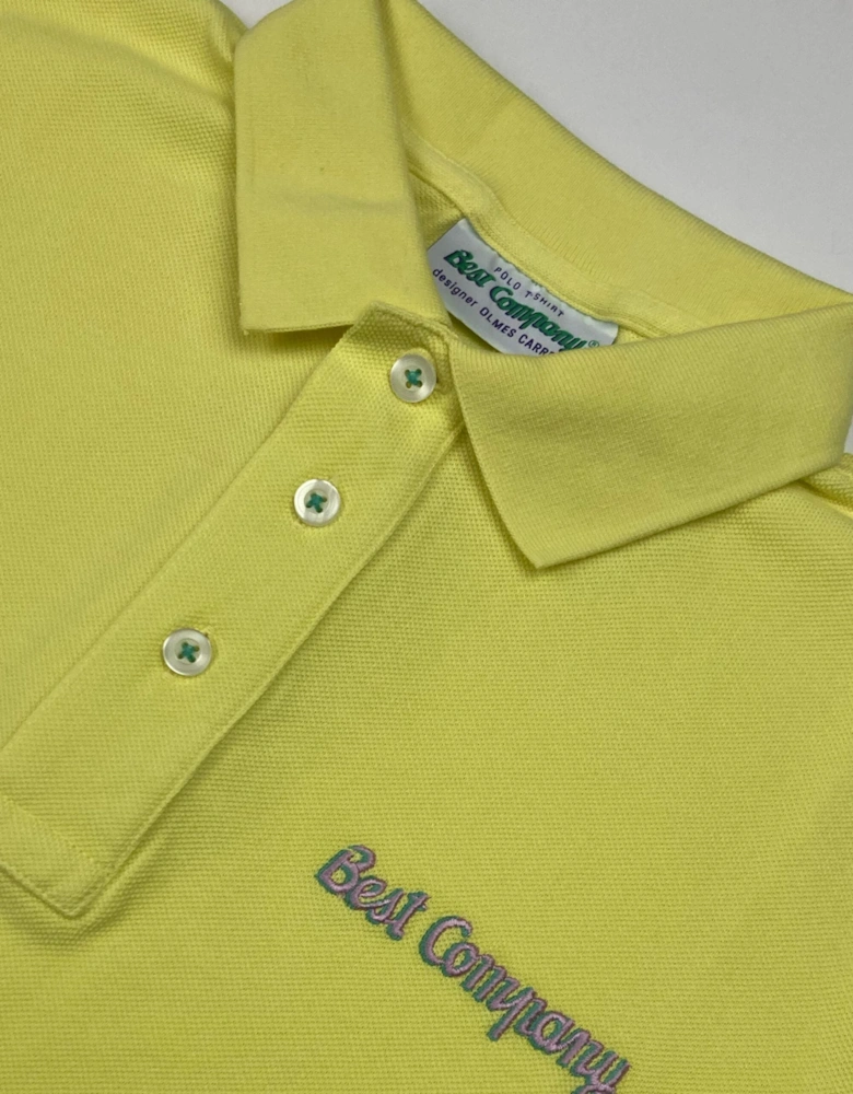 Best Company Vintage Yellow Cotton Polo Shirt